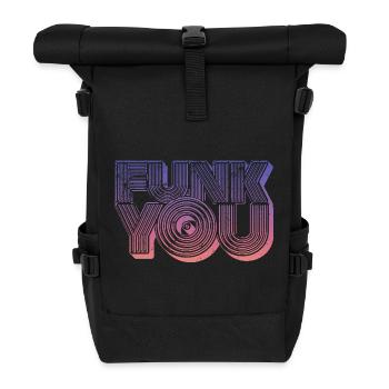 Funk You Vintage - Roll Top Backpack - black - Front