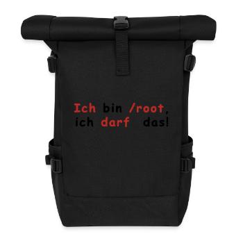 Root Linux - Roll Top Backpack - black - Front