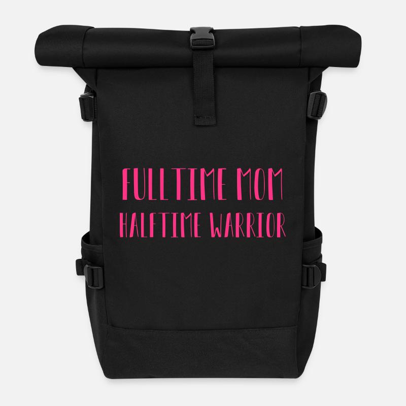 Mothers are fighters - Roll Top Backpack - black