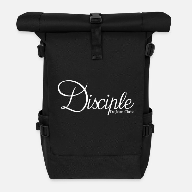 Disciple de Jésus en Blanc - Sac à dos roll top - noir