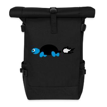 schildkroeteflame_f3 - Roll Top Backpack - black - Front