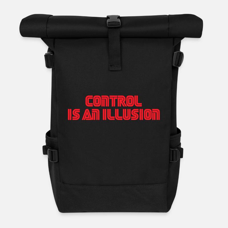 Control is an illusion - Rolltop Rucksack - Schwarz