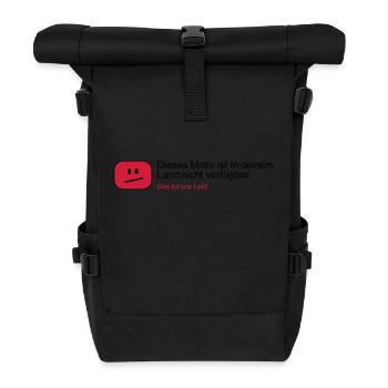Dieses Motiv ist in deinem Land nicht verfügbar - Rolltop Rucksack - Schwarz - Vorne