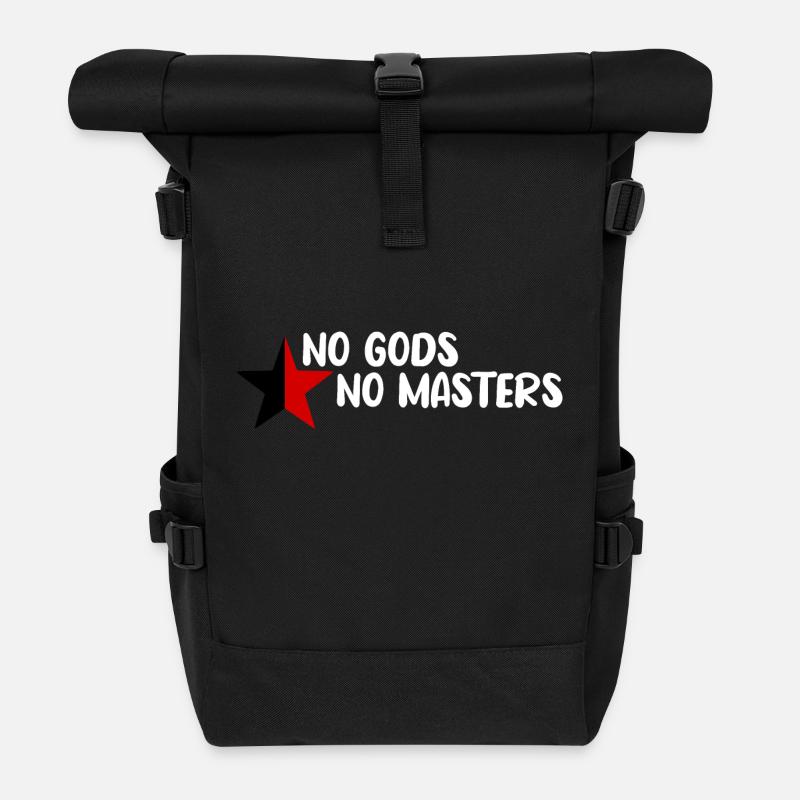 No Gods No Masters - Rolltop Rucksack - Schwarz