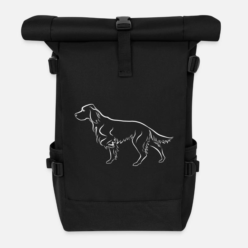 Setter vorstehend - Rolltop Rucksack - Schwarz