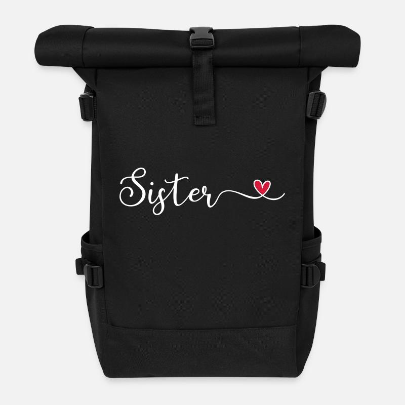 Schwester - Rolltop Rucksack - Schwarz