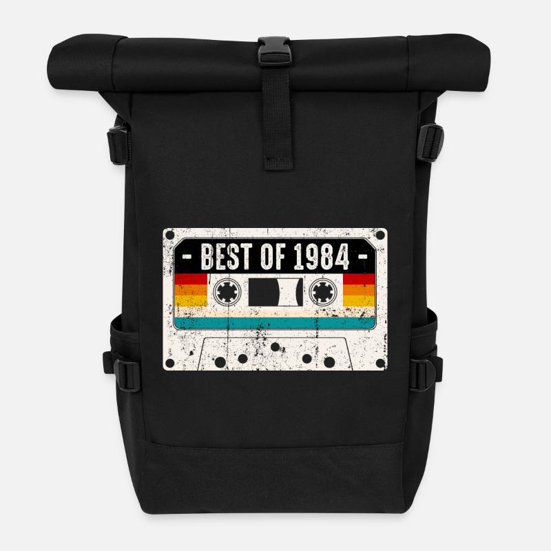 Le meilleur de 1984 Cassette rétro - Sac à dos roll top - noir