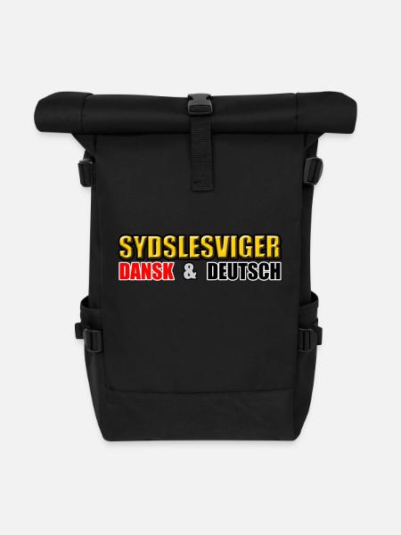 SYDSLESVIGER - danois et allemand - Sac à dos roll top - noir