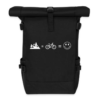 Le VTT et la montagne, c’est la chance - Sac à dos roll top - noir - Devant