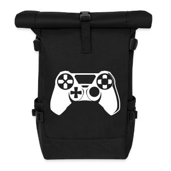 Graphismes de la manette de jeu - Sac à dos roll top - noir - Devant