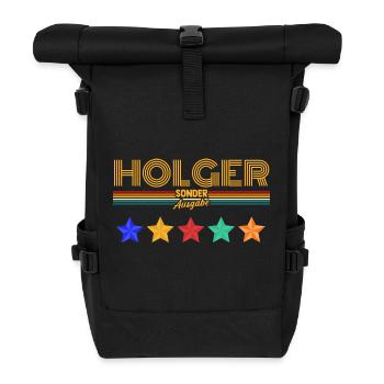 Holger - Sac à dos roll top - noir - Devant