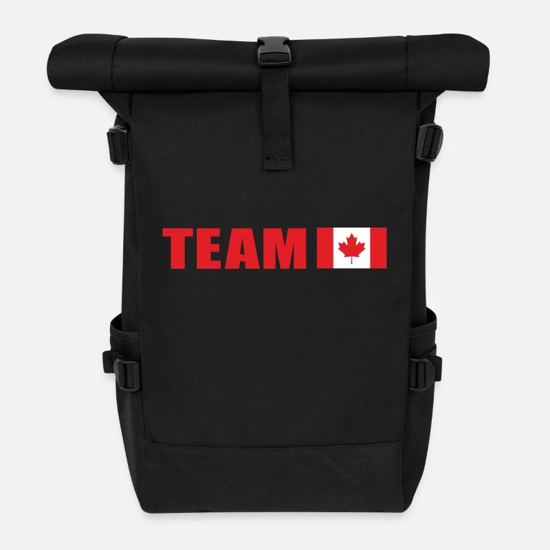 Support-Team Kanada - Rolltop Rucksack - Schwarz