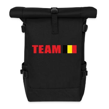 Support-Team Belgien - Rolltop Rucksack - Schwarz - Vorne