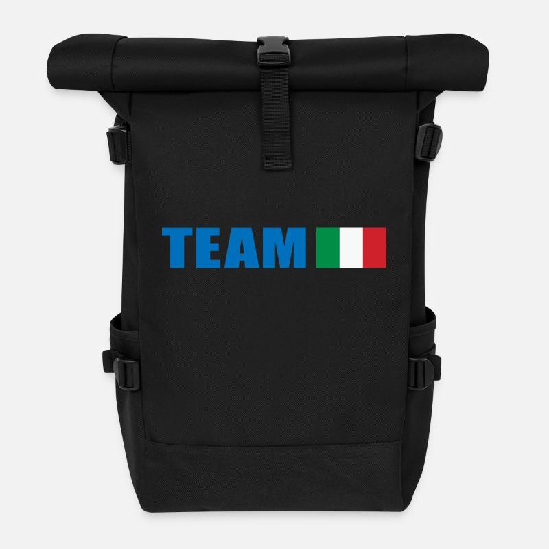Support-Team Italien - Rolltop Rucksack - Schwarz