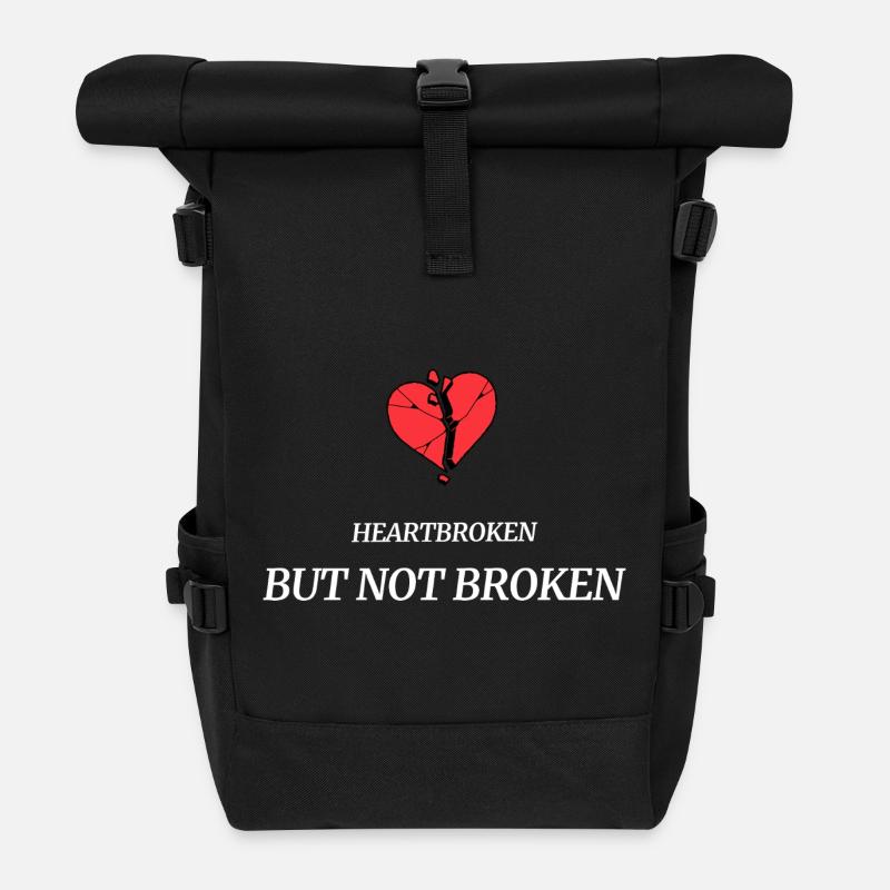 heartbroken_but_not_broken - Sac à dos roll top - noir