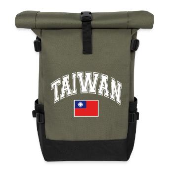Drapeau de Taïwan - Sac à dos roll top - olive/noir - Devant