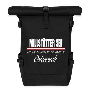 Millstätter See - Rolltop Rucksack - Schwarz - Vorne