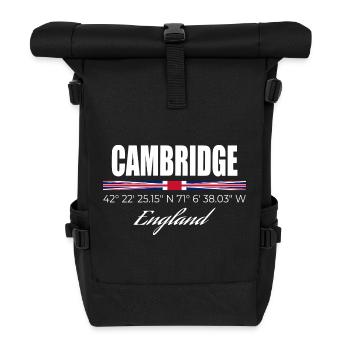 Cambridge - Roll Top Backpack - black - Front