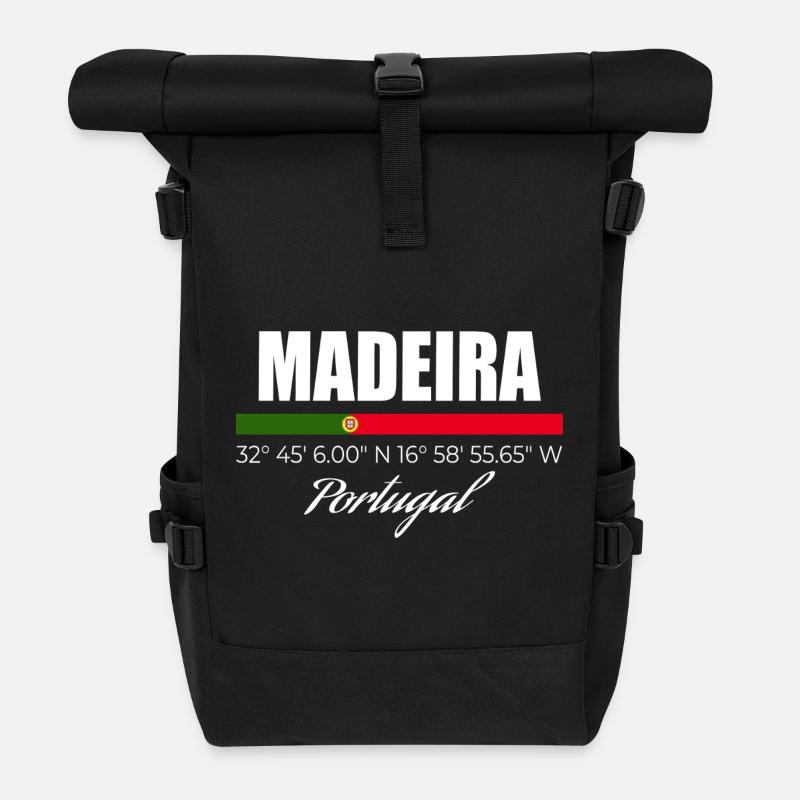 Madère - Sac à dos roll top - noir