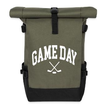 Game Day Eishockey Fan - Roll Top Backpack - olive/black - Front