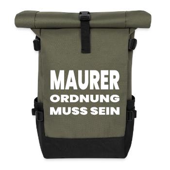 Bricklayer - Roll Top Backpack - olive/black - Front