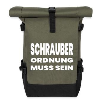Schrauber - Rolltop Rucksack - Olive/Schwarz - Vorne