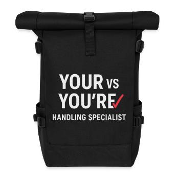 Grammatik Oxford Comma Language Rules - Rolltop Rucksack - Schwarz - Vorne