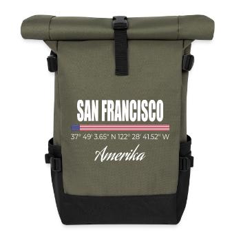 San Francisco - Roll Top Backpack - olive/black - Front