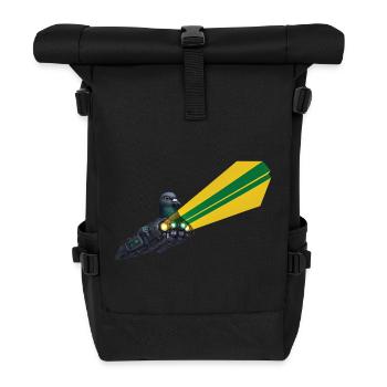 SPACE BIRD – Geek & Science-Fiction - Rolltop Rucksack - Schwarz - Vorne