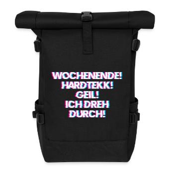 Hardtekk Tekk - Rolltop Rucksack - Schwarz - Vorne