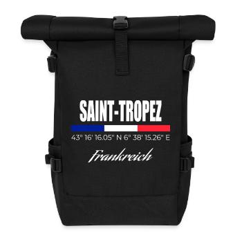 Saint-Tropez - Rolltop Rucksack - Schwarz - Vorne