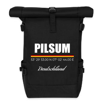 Pilsum - Rolltop Rucksack - Schwarz - Vorne