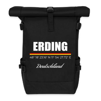 Erding - Rolltop Rucksack - Schwarz - Vorne
