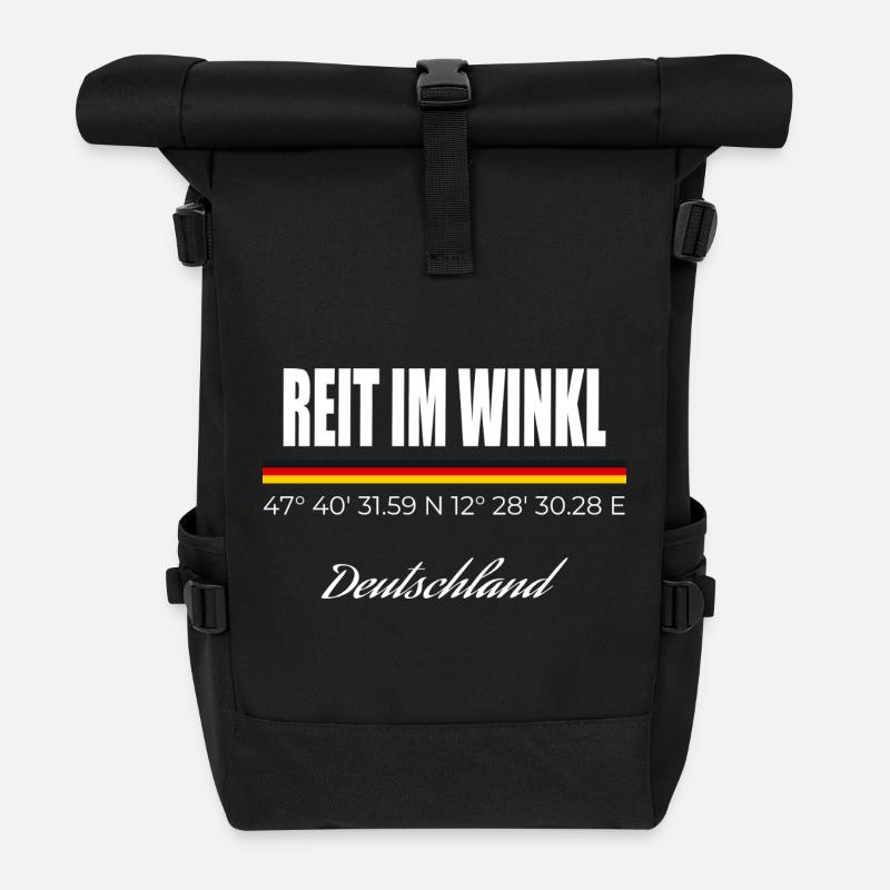 Reit im Winkl - Sac à dos roll top - noir