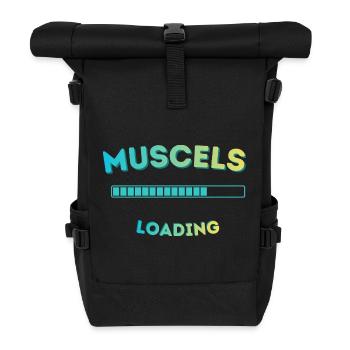 Muscle Loading Bar Graph - Roll Top Backpack - black - Front