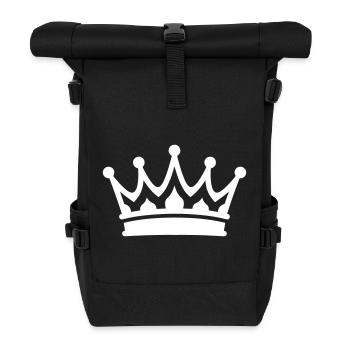 Krone Symbol - Rolltop Rucksack - Schwarz - Vorne