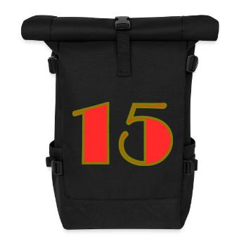 15. 15 YEARS. 15th ANNIVERSARY. 15 YEAR ANNIVERSARY. - Roll Top Backpack - black - Front