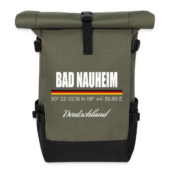 Bad Nauheim - Rolltop Rucksack - Olive/Schwarz - Vorne