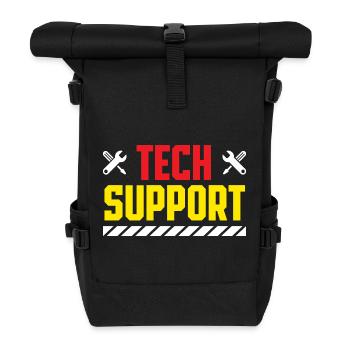 Tech Support Crew Werkzeug Reparatur Dienst - Rolltop Rucksack - Schwarz - Vorne