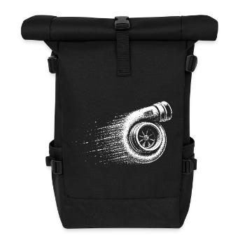 Turbolader Boost Boosted Tuner Schrauber - Rolltop Rucksack - Schwarz - Vorne
