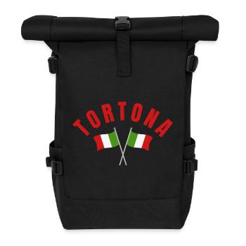 Tortona Italian Flags - Roll Top Backpack - black - Front