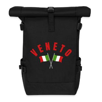 Veneto Italian Flags  - Roll Top Backpack - black - Front