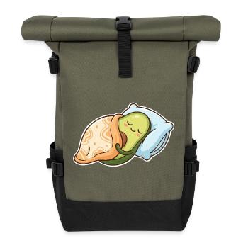 Avocado Schlafen - Rolltop Rucksack - Olive/Schwarz - Vorne