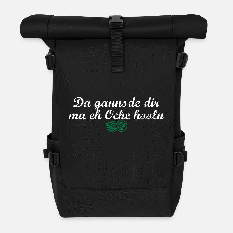 Da gannsde dir ma eh Oche hooln - Rolltop Rucksack - Schwarz
