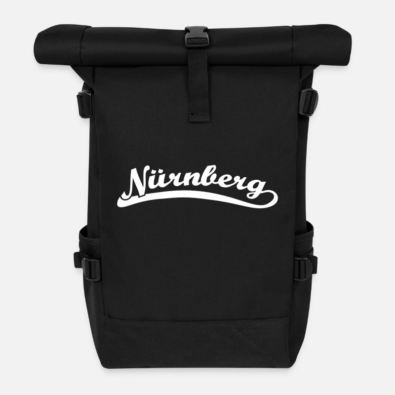 Nürnberg Schrift Retro - Rolltop Rucksack - Schwarz
