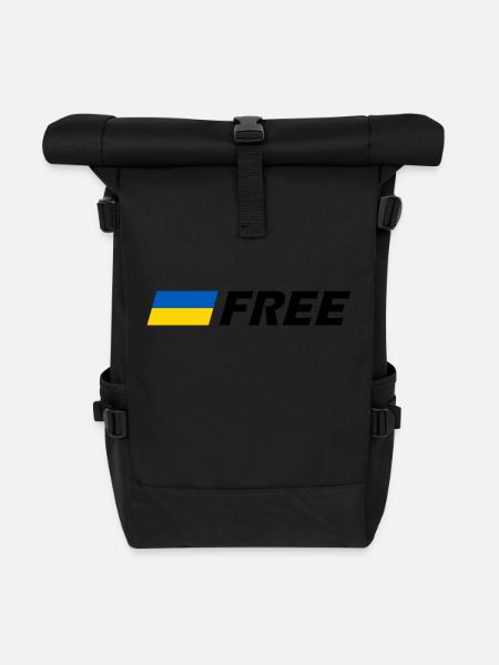 Free ukraine - Roll Top Backpack - black