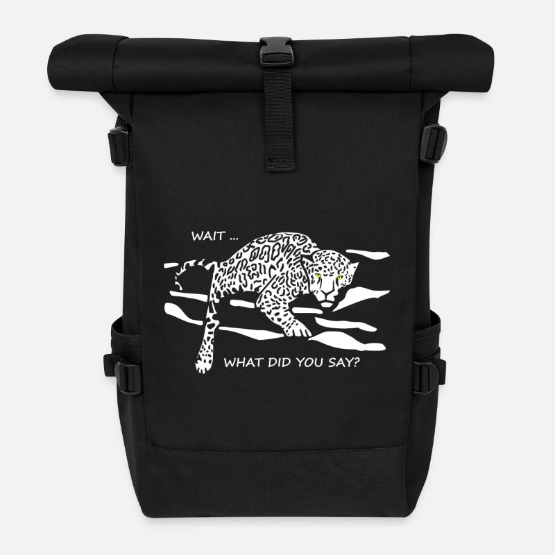 Leopard Awakened : Qu’avez-vous dit ? - Sac à dos roll top - noir