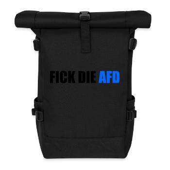 Fick die afd - Rolltop Rucksack - Schwarz - Vorne