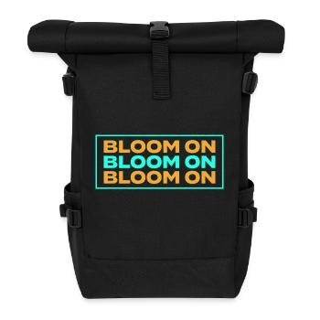 Bloom On lettrage - Sac à dos roll top - noir - Devant