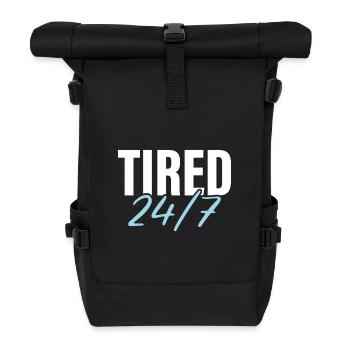 Tired 24/7 - Roll Top Backpack - black - Front